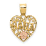 14k Two-tone NANA Heart Pendant