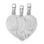 14k White Gold 3-Piece Break-apart BIG SIS-MOM-LIL SIS Charm - Image 4
