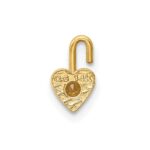 14ky November Synthetic Birthstone Heart Charm - Image 3
