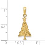 14k Polished Christmas Tree Pendant - Image 4