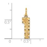 14k Medium Diamond-cut Number 1 Charm - Image 4