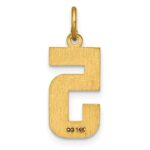 14k Medium Diamond-cut Number 5 Charm - Image 3