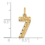 14k Medium Diamond-cut Number 7 Charm - Image 4