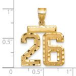 14k Medium Diamond-cut Number 26 Charm - Image 2