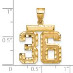 14k Medium Diamond-cut Number 36 Charm - Image 3