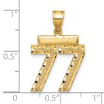 14k Medium Diamond-cut Number 77 Charm - Image 2