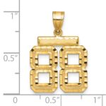 14k Medium Diamond-cut Number 88 Charm - Image 2