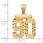14k Medium Diamond-cut Number 90 Charm - Image 2