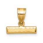 14k Medium Diamond-cut Top Charm