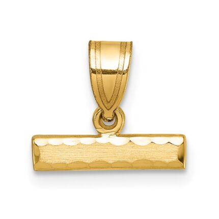 14k Medium Diamond-cut Top Charm