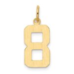 14k Medium Polished Number 8 Charm - Image 3