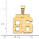 14k Medium Polished Number 86 Charm - Image 3
