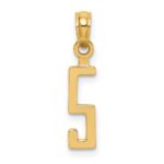 14k Polished Number 5 Pendant