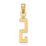 14k Polished Number 5 Pendant - Image 4