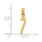 14k Polished Number 7 Pendant - Image 3