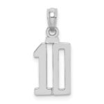 14kw Polished Number 10 Pendant