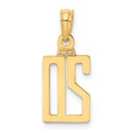 14k Polished Number 20 Pendant - Image 4