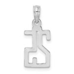 14kw Polished Number 25 Pendant - Image 4