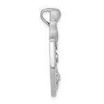 Sterling Silver Rhodium-plated Polished Octopus and Starfish Sea Life Scene Pendant - Image 2