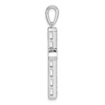 14k White Gold 3/4 carat Lab Grown Diamond VS/SI+ G+ Complete Cross Pendant - Image 2