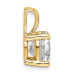 14k 2 1/2 carat Lab Grown Diamond VS/SI+ G+ Round Complete Four Prong Pendant - Image 2