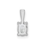 14k White Gold 1/2 carat Lab Grown Diamond VS/SI+ G+ Oval Complete Four Prong Pendant - Image 3