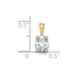 14k 1 carat Lab Grown Diamond VS+ F+ Oval Complete Four Prong Pendant - Image 4