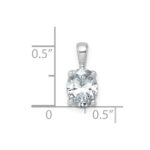 14k White Gold 1 1/2 carat Lab Grown Diamond VS/SI+ G+ Oval Complete Four Prong Pendant - Image 4