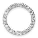 14k White Gold 1 carat Lab Grown Diamond VS/SI+ G+ Complete Circle Chain Slide Pendant