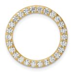 14k 1 carat Lab Grown Diamond VS+ F+ Complete Circle Chain Slide Pendant