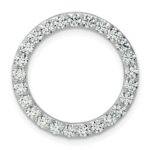 14k White Gold 1 1/2 carat Lab Grown Diamond VS/SI+ G+ Complete Circle Chain Slide Pendant