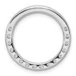 14k White Gold 1 1/2 carat Lab Grown Diamond VS+ F+ Complete Circle Chain Slide Pendant - Image 3
