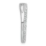 14k White Gold 2 carat Lab Grown Diamond VS+ F+ Complete Circle Chain Slide Pendant - Image 2