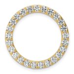 14k 2 carat Lab Grown Diamond VS+ F+ Complete Circle Chain Slide Pendant