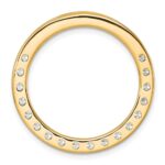 14k 3 carat Lab Grown Diamond VS+ F+ Complete Circle Chain Slide Pendant - Image 3