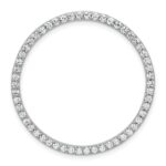 14k White Gold 1 carat Lab Grown Diamond VS+ F+ Complete Circle Chain Slide Pendant
