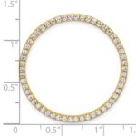 14k 1 carat Lab Grown Diamond VS+ F+ Complete Circle Chain Slide Pendant - Image 4