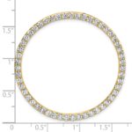 14k 3 carat Lab Grown Diamond VS/SI+ G+ Complete Circle Chain Slide Pendant - Image 4