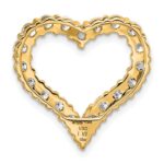14k 1 1/2 carat Lab Grown Diamond VS/SI+ G+ Complete Heart Chain Slide Pendant - Image 3