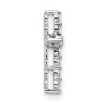 14k White Gold 1/3 carat Lab Grown Diamond VS/SI+ G+ Complete Cross Chain Slide Pendant - Image 2