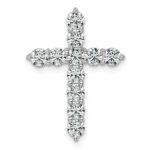 14k White Gold 2 carat Lab Grown Diamond VS/SI+ G+ Complete Cross Chain Slide Pendant