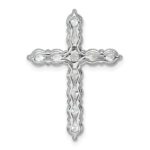 14k White Gold 3 carat Lab Grown Diamond VS/SI+ G+ Complete Cross Chain Slide Pendant - Image 3