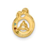 14k 4 Birthstone and Dia Mother/Child Chain Slide Semi-mount - Image 4