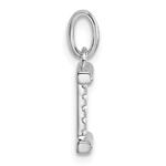 14k White Gold Twisted .05 ct. Diamond Initial I Charm - Image 2