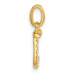 14k Twisted .07 ct. Diamond Initial J Charm - Image 2