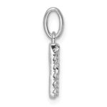 14k White Gold Twisted .05 ct. Diamond Initial R Charm - Image 2