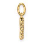 14k Twisted .05 ct. Diamond Initial R Charm - Image 2