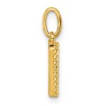 14k Twisted .05 ct. Diamond Initial W Charm - Image 2