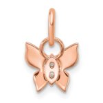 14K Rose Gold Polished Diamond Butterfly Charm - Image 3
