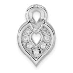 14K White Gold Polished 5/8 carat Diamond Fancy Chain Slide - Image 3